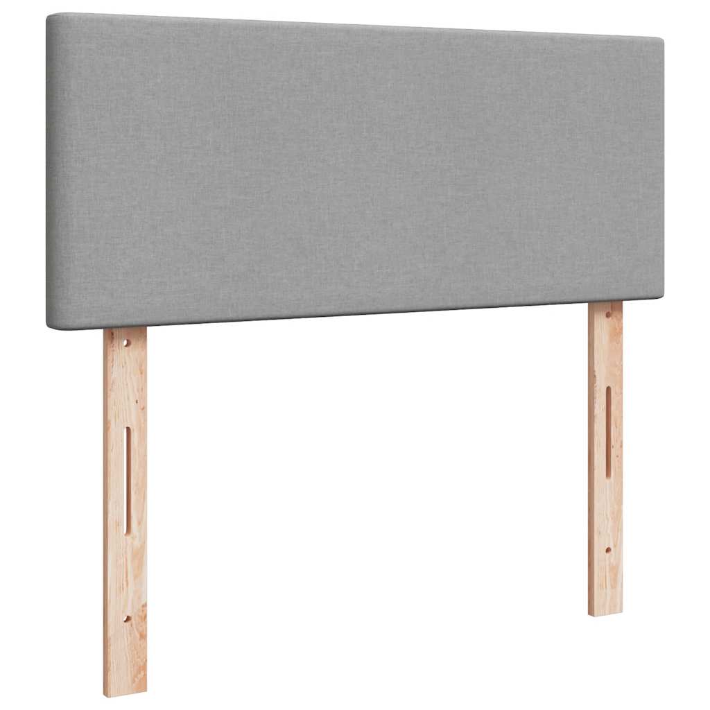 Otomanski krevet s madracem svjetlosivi 120x190 cm tkanine