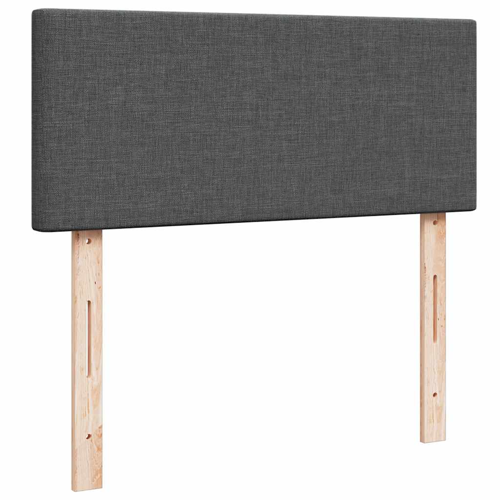 Otomanski krevet s madracem tamnosivi 120x200 cm tkanine