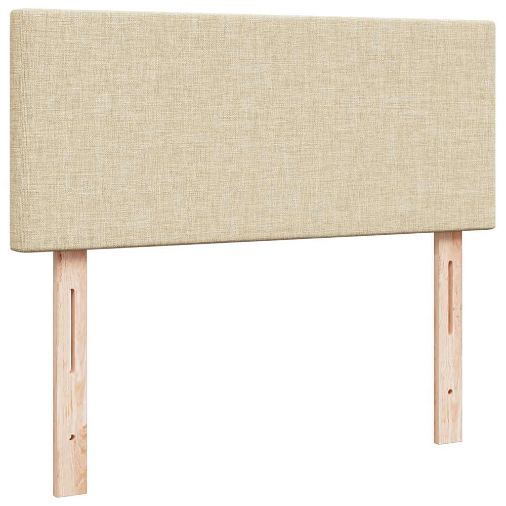 Otomanski okvir kreveta s madracem krem 120x200cm od tkanine