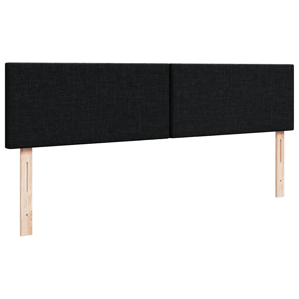 Otomanski krevet s madracem crni 180x200cm od tkanine