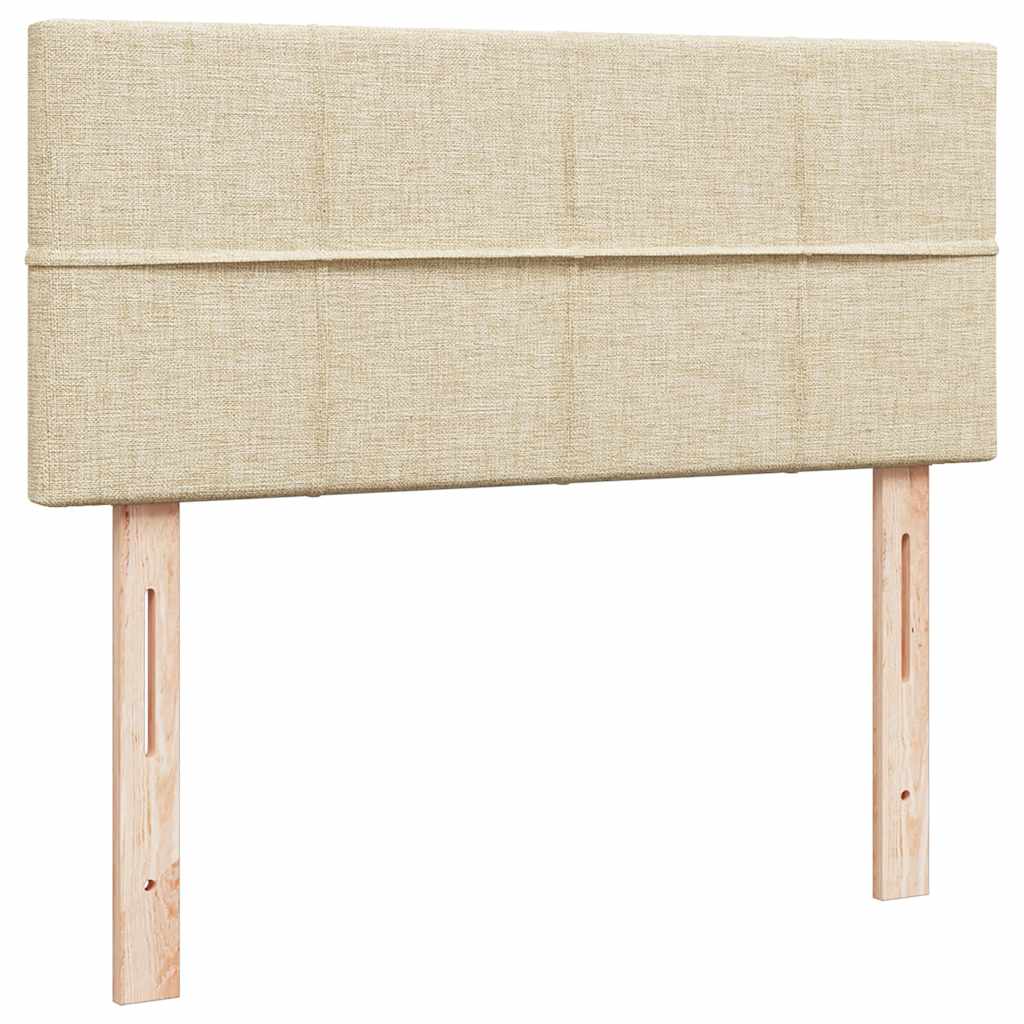 Otomanski okvir kreveta s madracem krem 120x200cm od tkanine