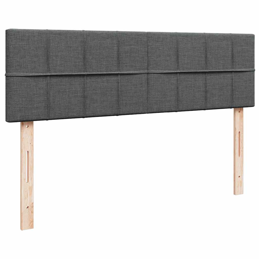 Otomanski krevet s madracem tamnosivi 140x190cm od tkanine