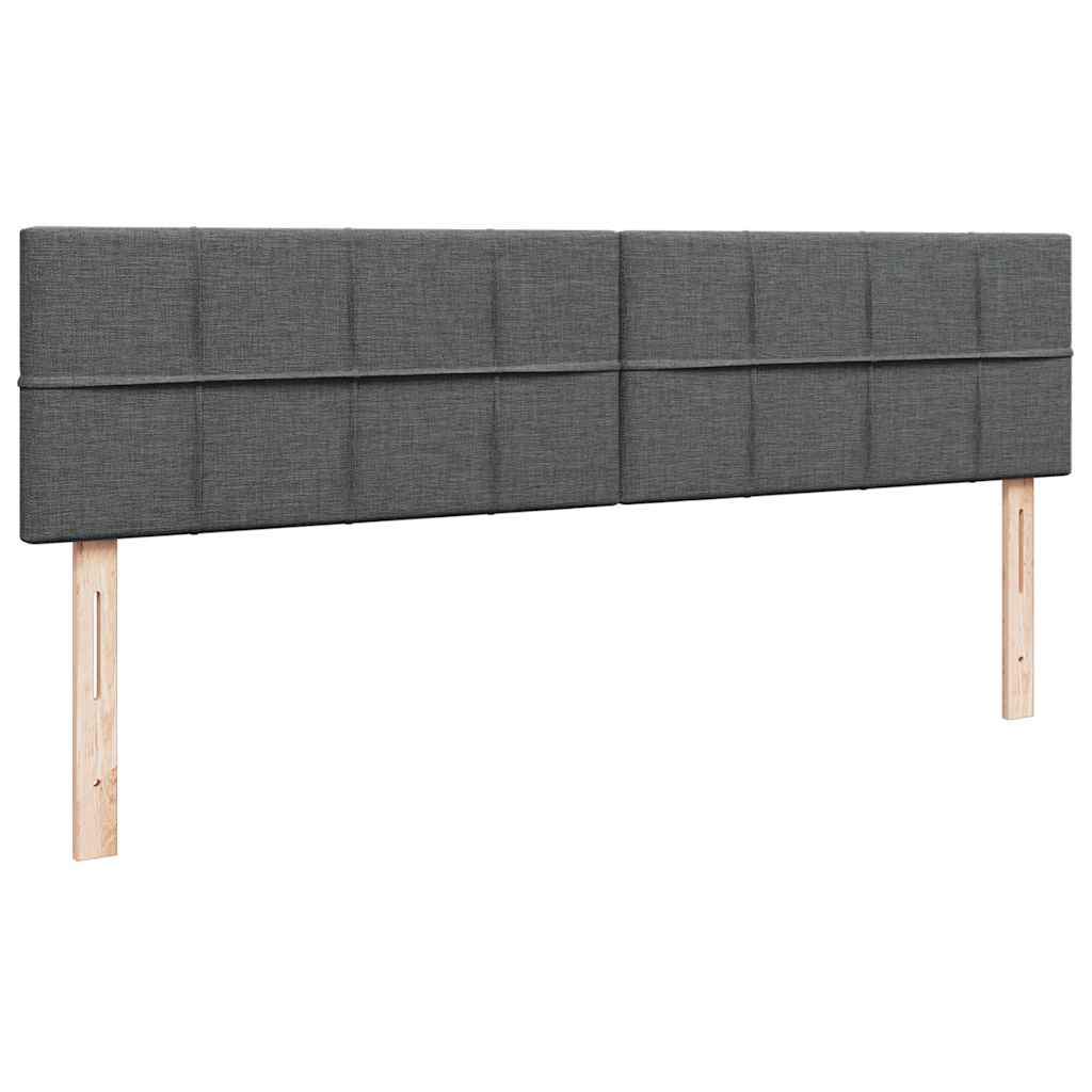 Otomanski krevet s madracem tamnosivi 160x200cm od tkanine