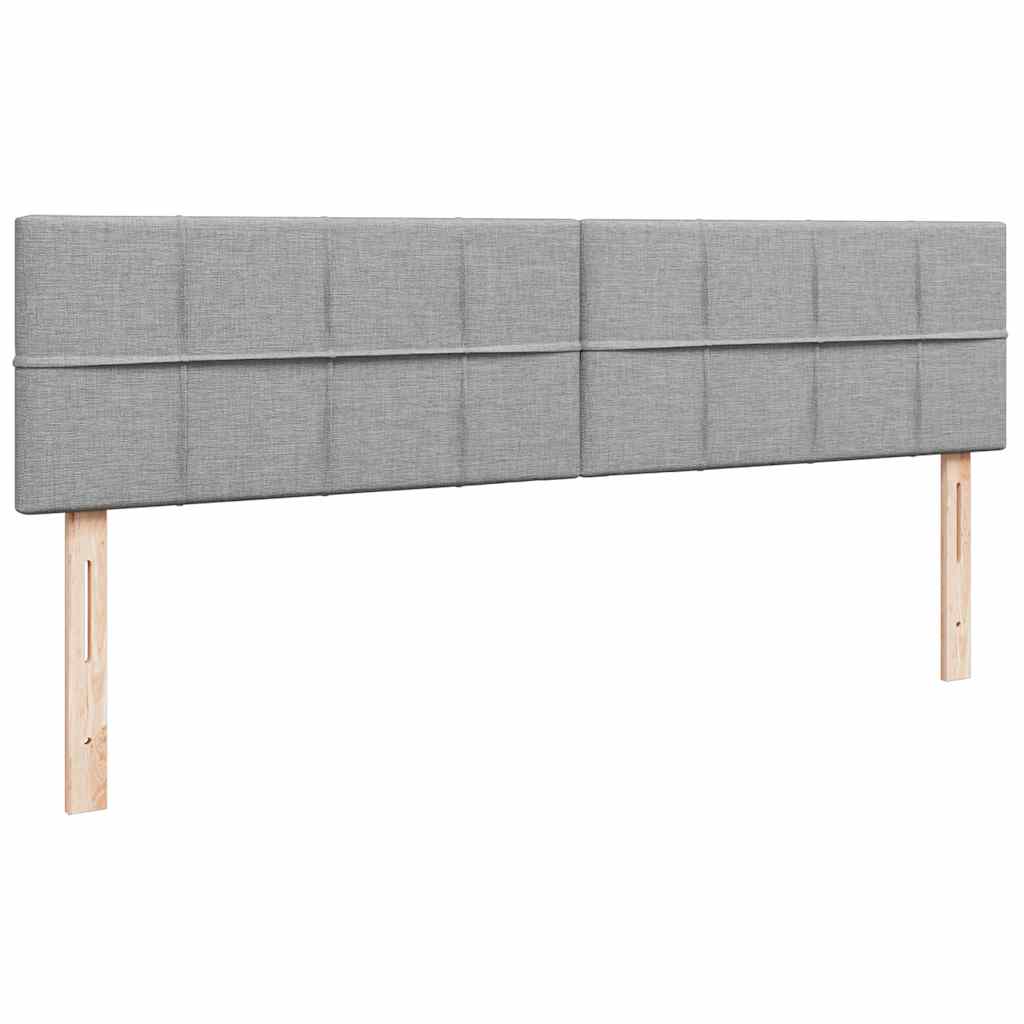 Otomanski krevet s madracem svjetlosivi 200x200 cm tkanine