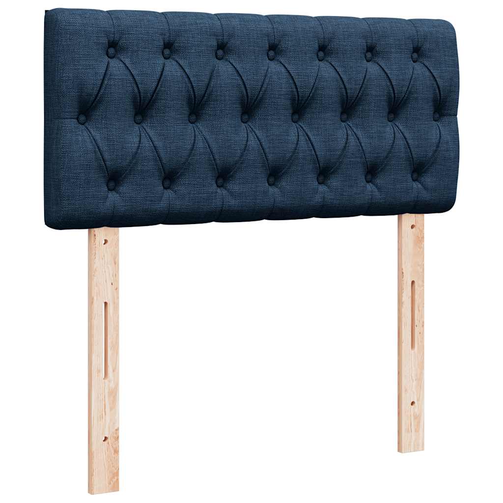 Otomanski krevet s madracem plavi 90x200 cm tkanine