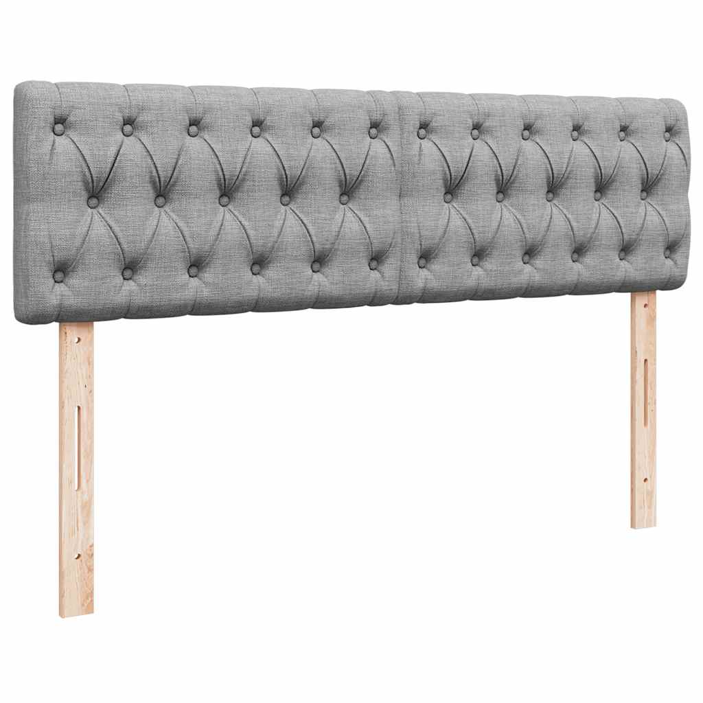 Otomanski krevet s madracem svjetlosivi 140x190 cm od tkanine
