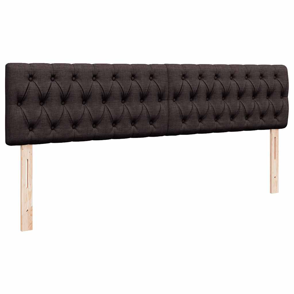 Otomanski krevet s madracem tamnosmeđi 200x200 cm tkanine