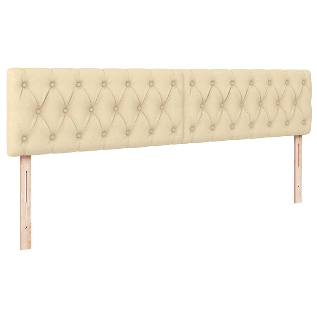 Otomanski krevet s madracem krem 200x200 cm tkanine