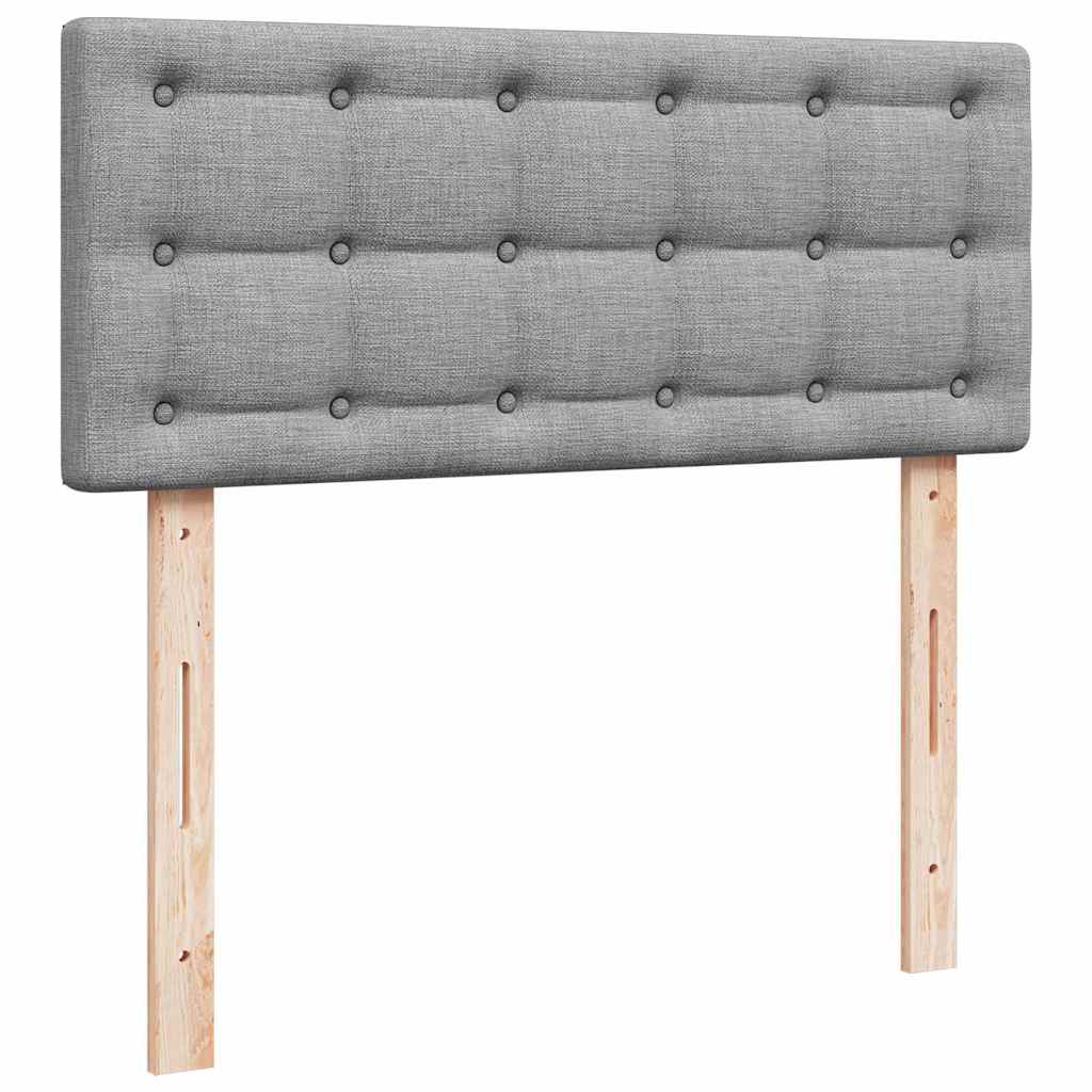 Otomanski krevet s madracem svjetlosivi 120x190 cm tkanine