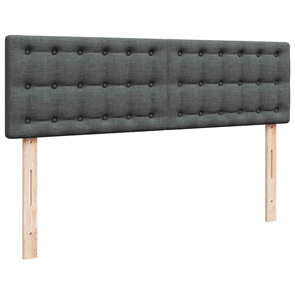 Otomanski krevet s madracem tamnosivi 140x190cm od tkanine