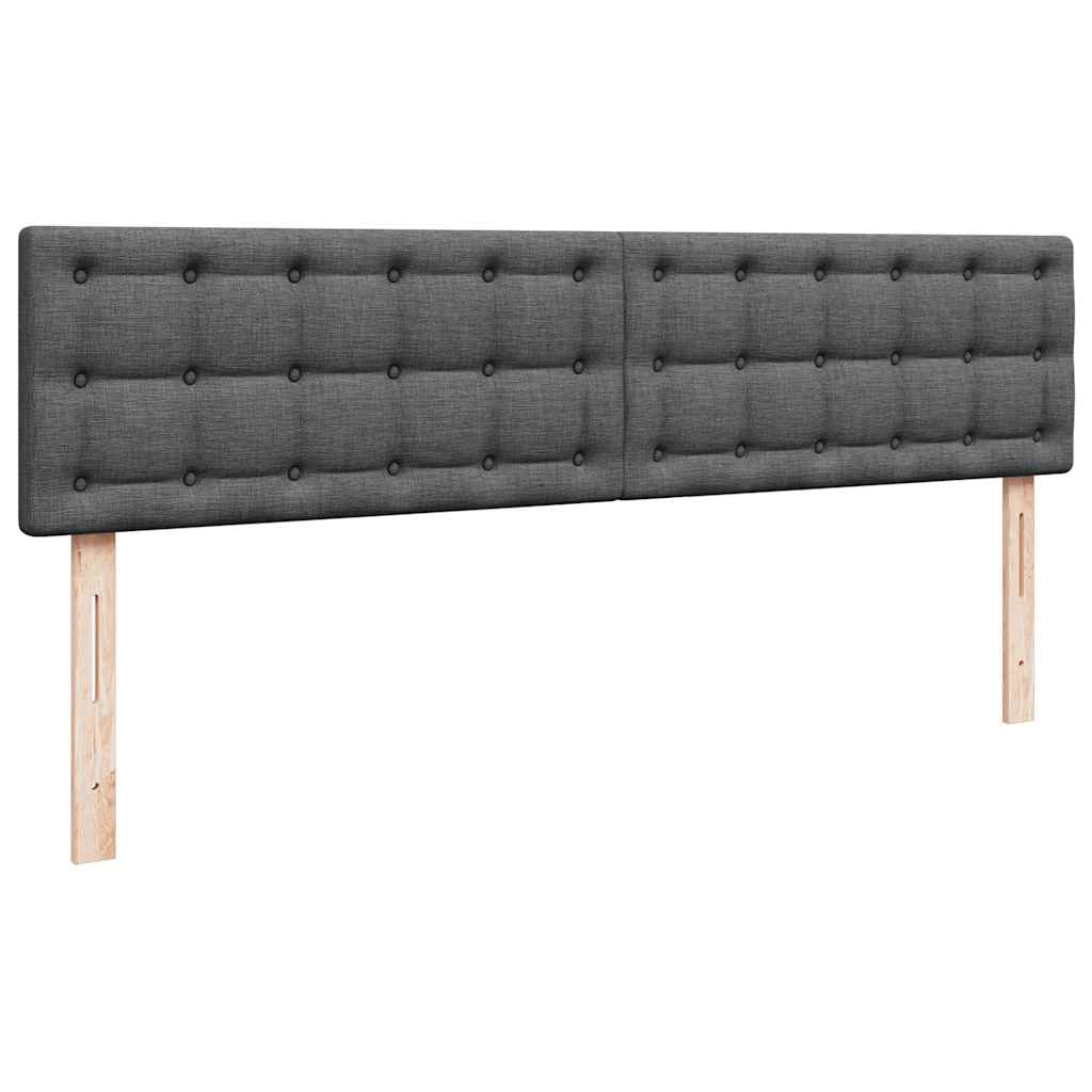 Otomanski krevet s madracem tamnosivi 160x200cm od tkanine
