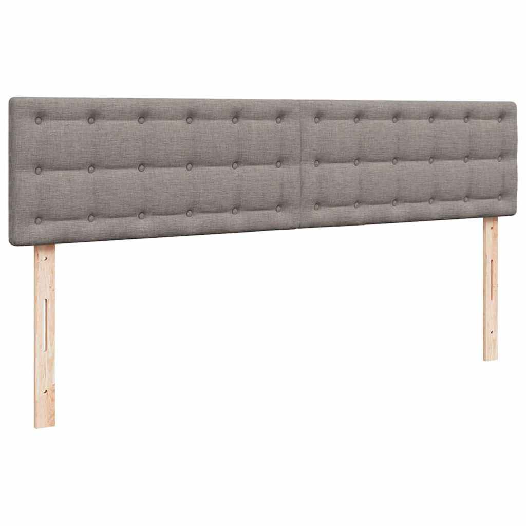 Otomanski krevet s madracem smeđesivi 180x200 cm od tkanine