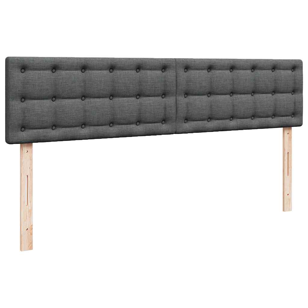 Otomanski krevet s madracem tamnosivi 200x200 cm od tkanine