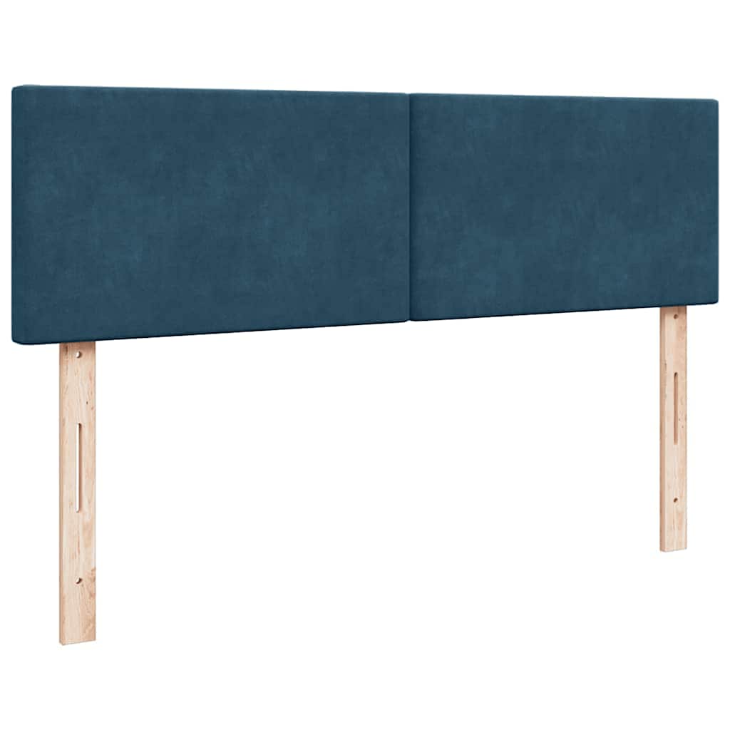 Ottoman krevet s madracem tamnoplavi 140x200 cm baršun