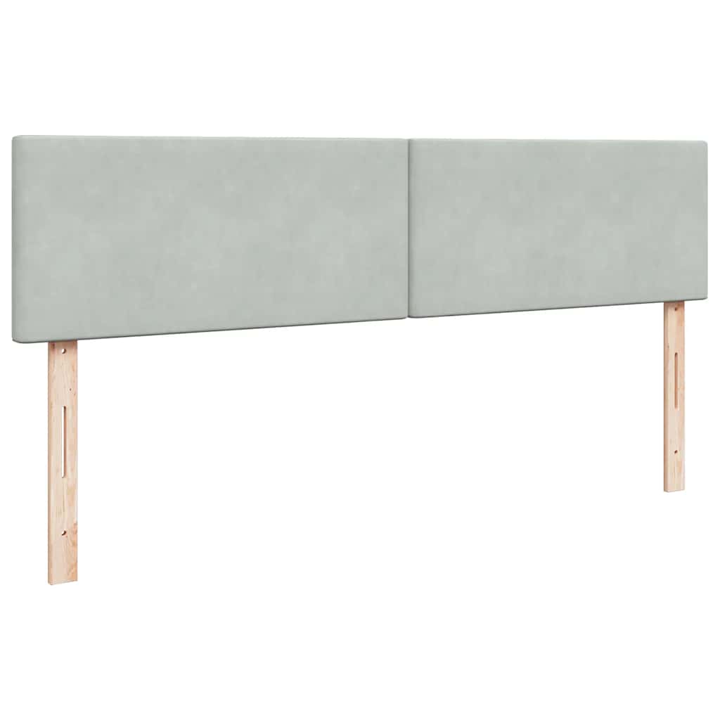 Otomanski krevet s madracem svijetlosivi 160x200 cm baršunasti