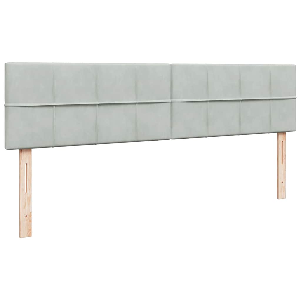 Ottoman krevet s madracem svijetlo sivi 200x200 cm baršun