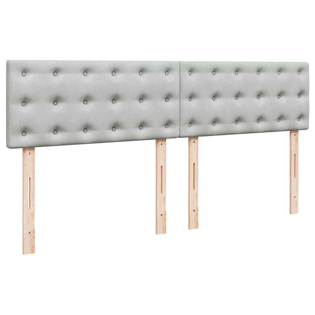 Otomanski krevet s madracem svijetlosivi 180x200 cm baršunasti