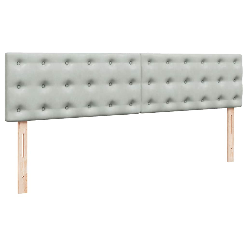 Ottoman krevet s madracem svijetlo sivi 200x200 cm baršun