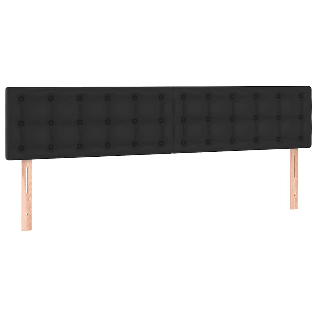 Otomanski okvir kreveta s madracima crni 200x200cm umjetna koža