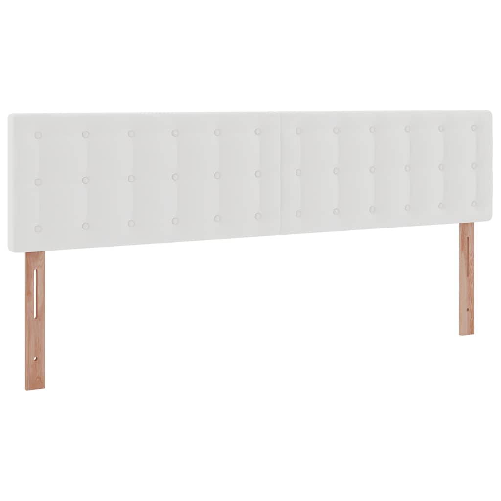 Okvir kreveta s madracima bijela 200x200 cm umjetna koža
