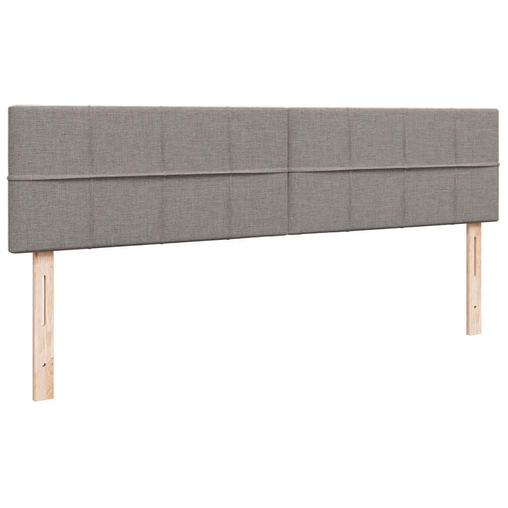 Otomanski okvir kreveta s madracima smeđesivi 200x200cm tkanine