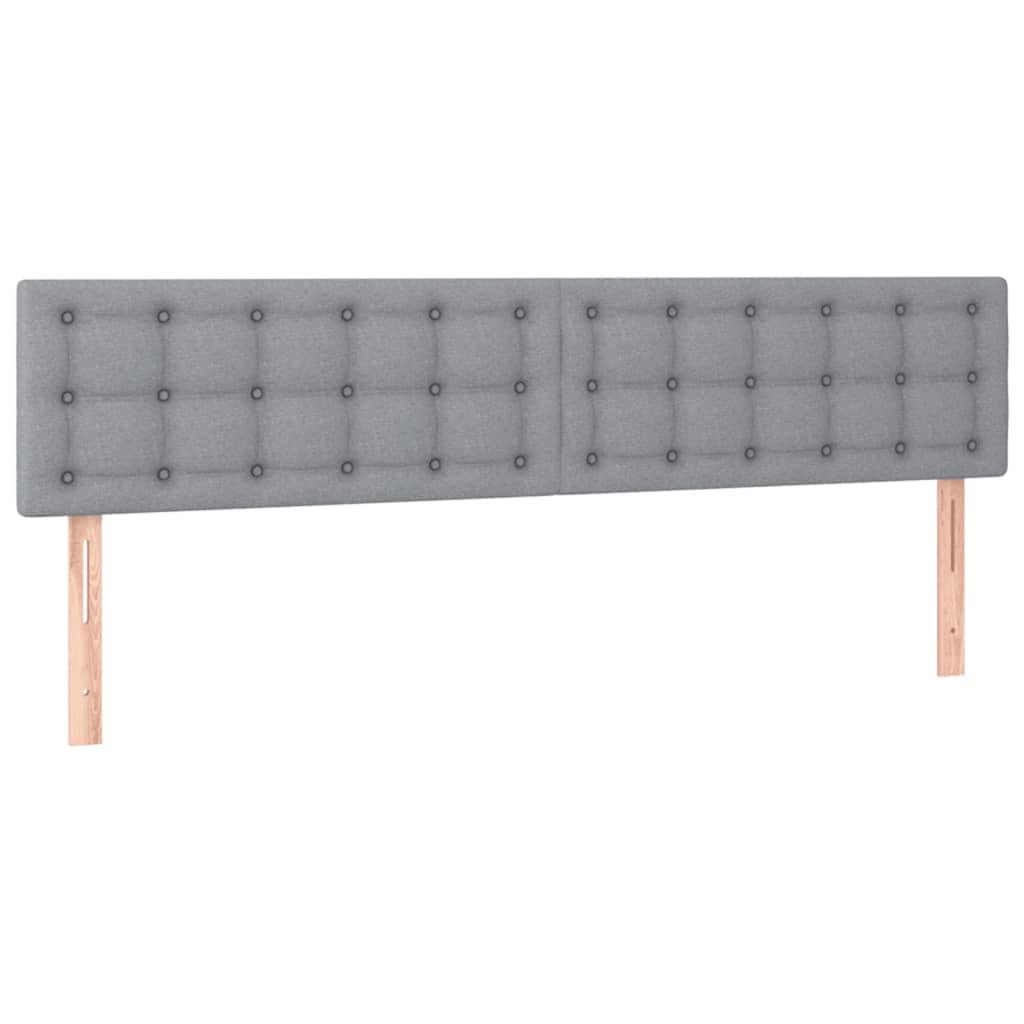 Okvir kreveta s madracima svijetlosivi 160x200cm od tkanine