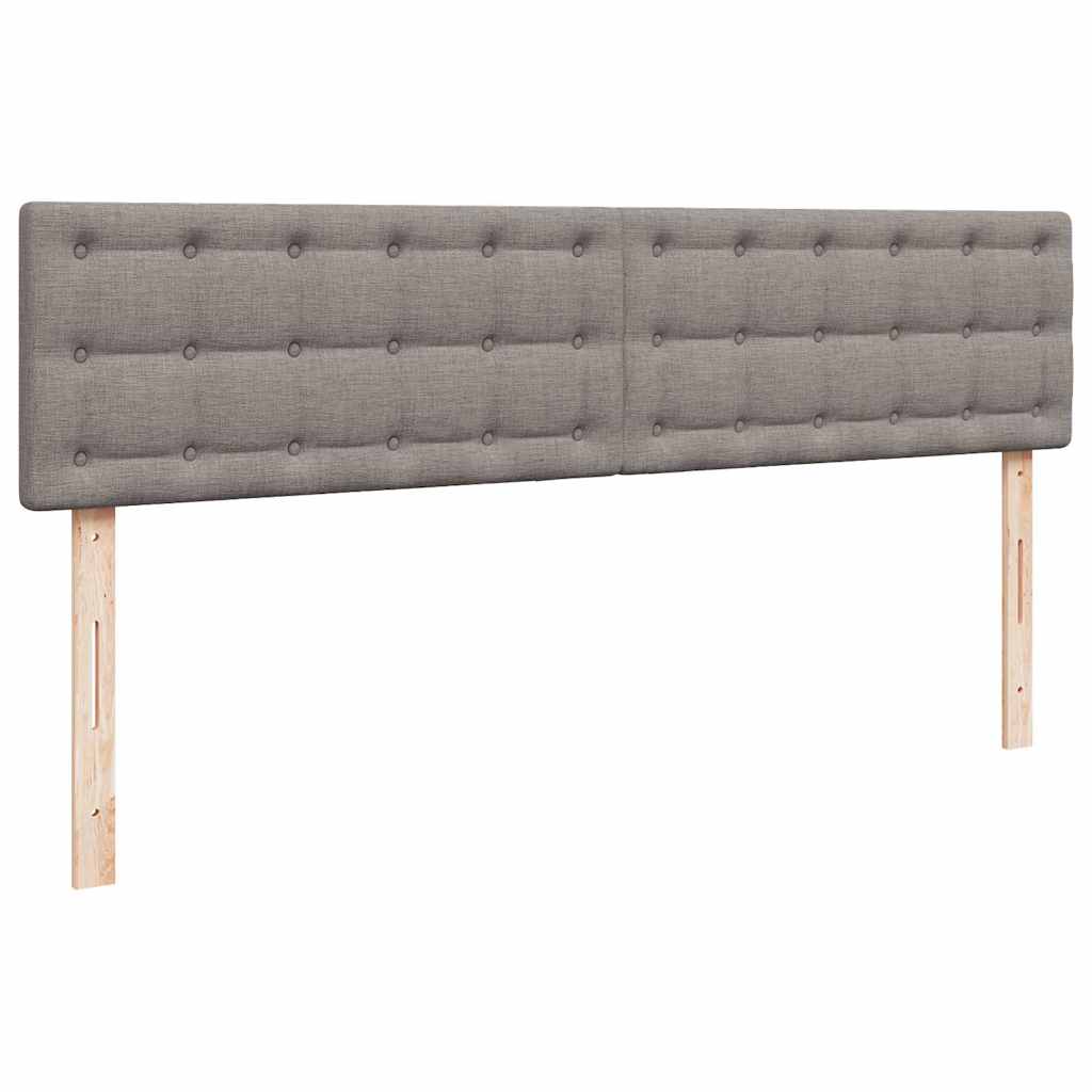 Otomanski okvir kreveta s madracima smeđesivi 200x200cm tkanine