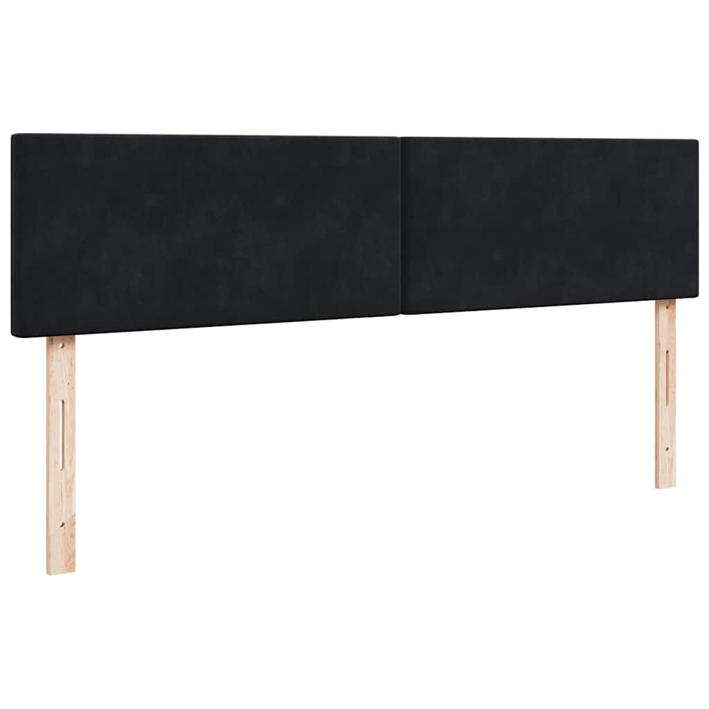 Otomanski okvir kreveta s madracima crni 180x200cm baršunasti