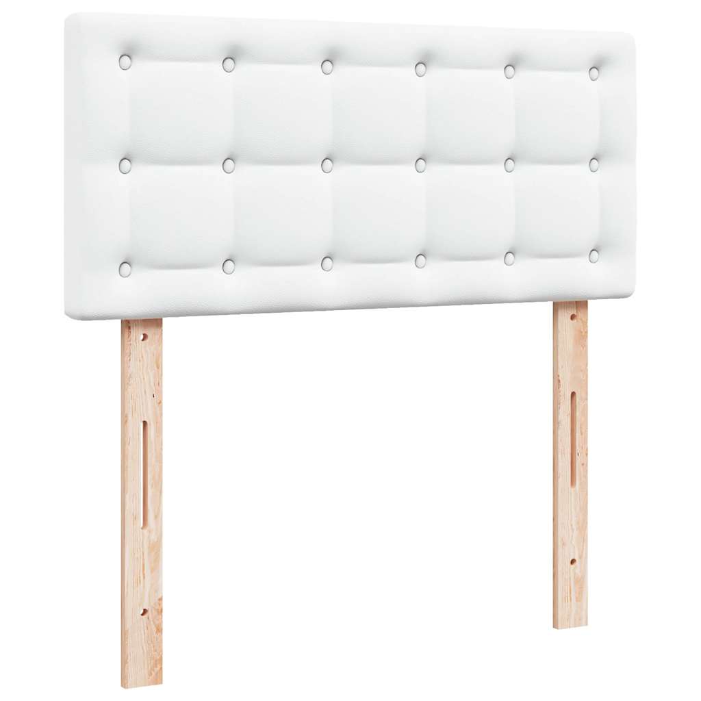 Okvir kreveta s madracem čisto bijela 80x200cm umjetna koža