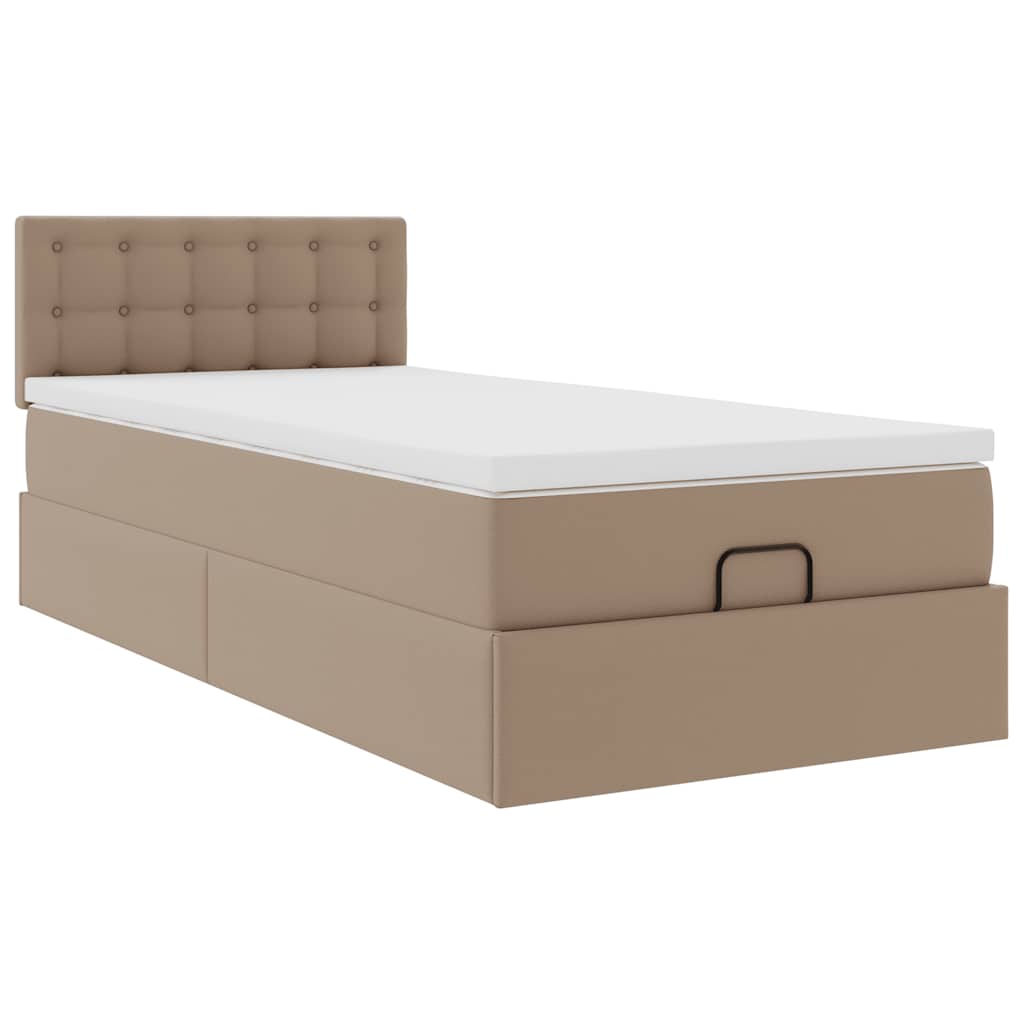 Okvir kreveta s madracem cappuccina 90x190cm umjetna koža
