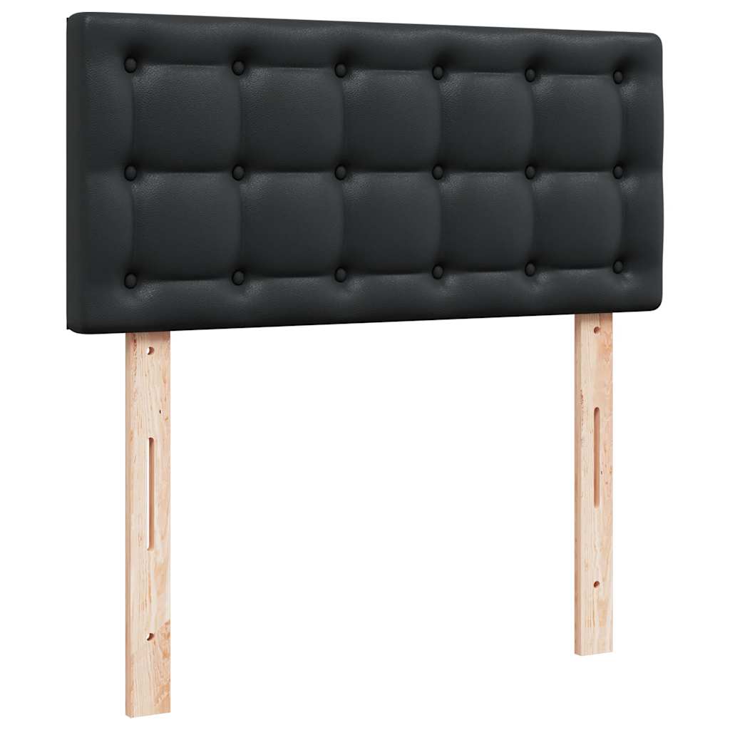 Otomanski okvir kreveta s madracem crni 90x200 cm umjetna koža