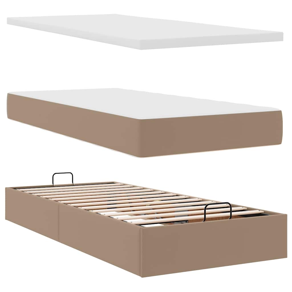 Okvir kreveta s madracem cappuccina 90x200cm umjetna koža
