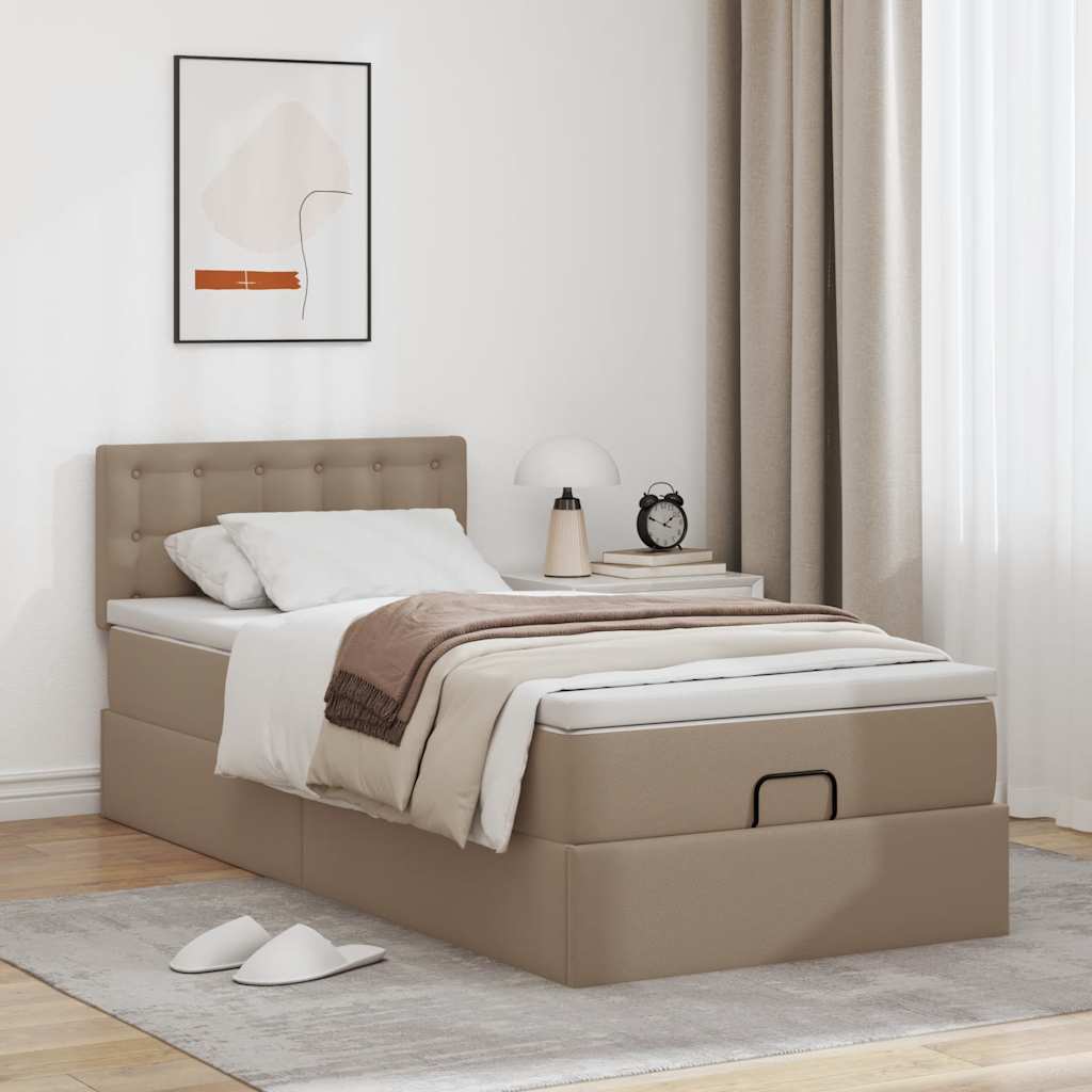 Okvir kreveta s madracem cappuccina 90x200cm umjetna koža
