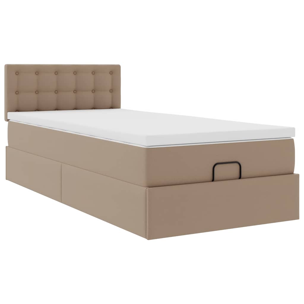 Okvir kreveta s madracem cappuccina 90x200cm umjetna koža