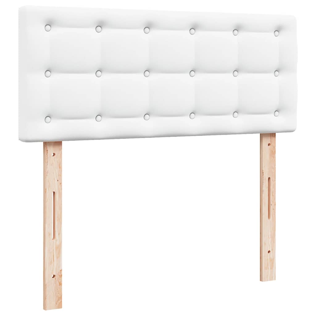 Okvir kreveta s madracem čisto bijela 120x200cm umjetna koža