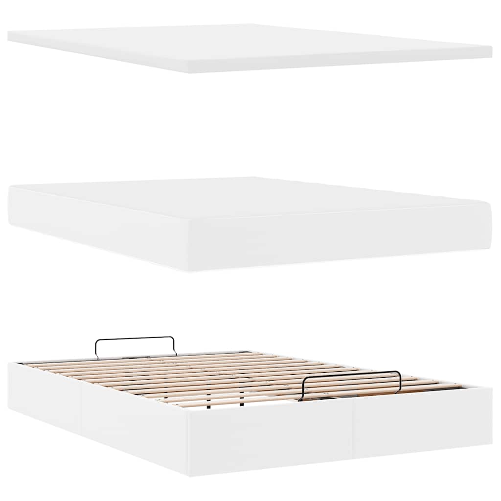 Otomanski krevet s madracima i LED 140x200cm umjetna koža
