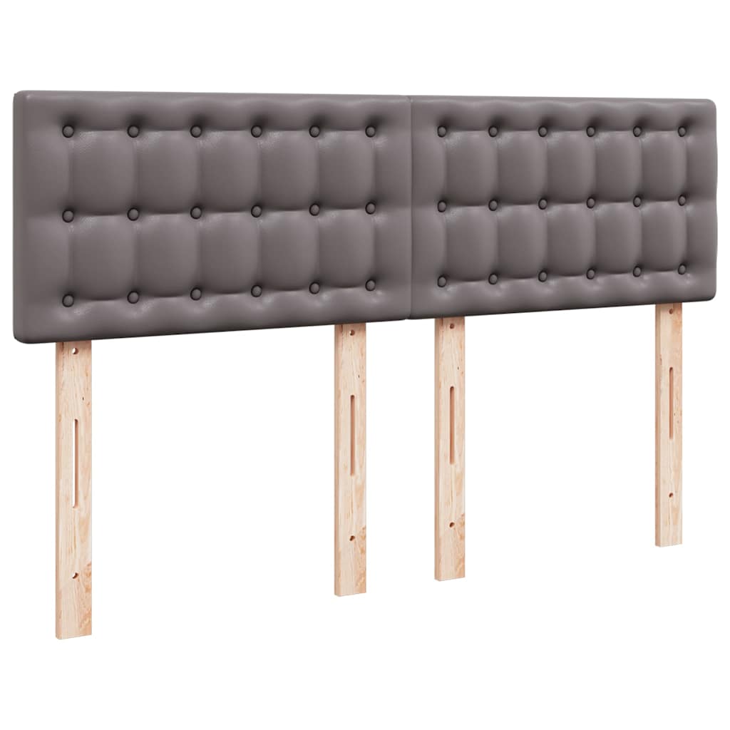 Otomanski krevet s madracima i LED sivi 140x200cm umjetna koža