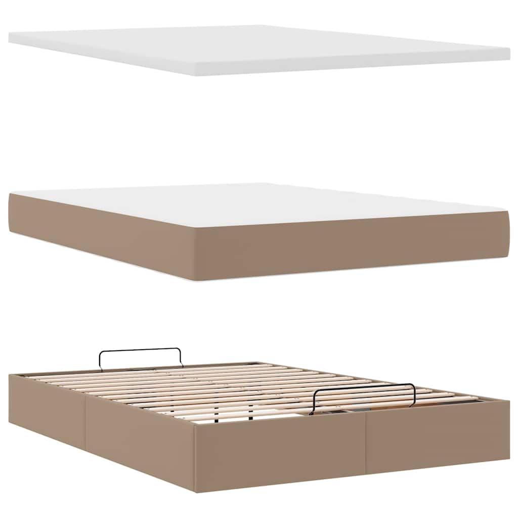 Otomanski krevet s madracima i LED 140x200cm umjetna koža