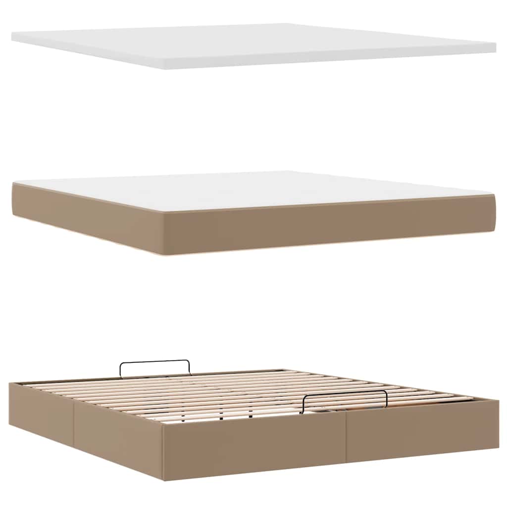 Otomanski krevet s madracima i LED 160x200cm umjetna koža