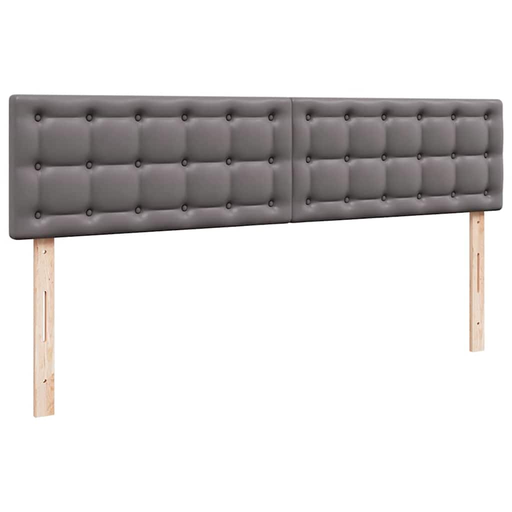 Otomanski krevet s madracima i LED sivi 180x200 cm umjetna koža