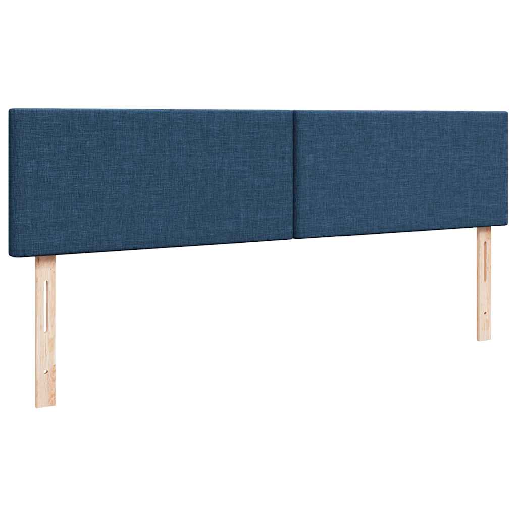 Otomanski krevet s madracem i LED plavi 180x200cm od tkanine
