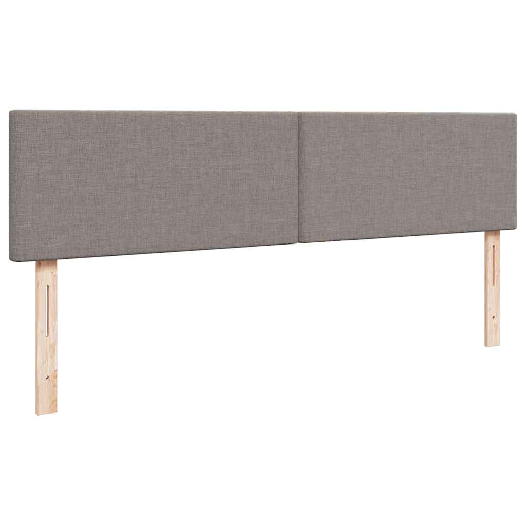 Otomanski okvir kreveta s madracima smeđesivi 200x200cm tkanine