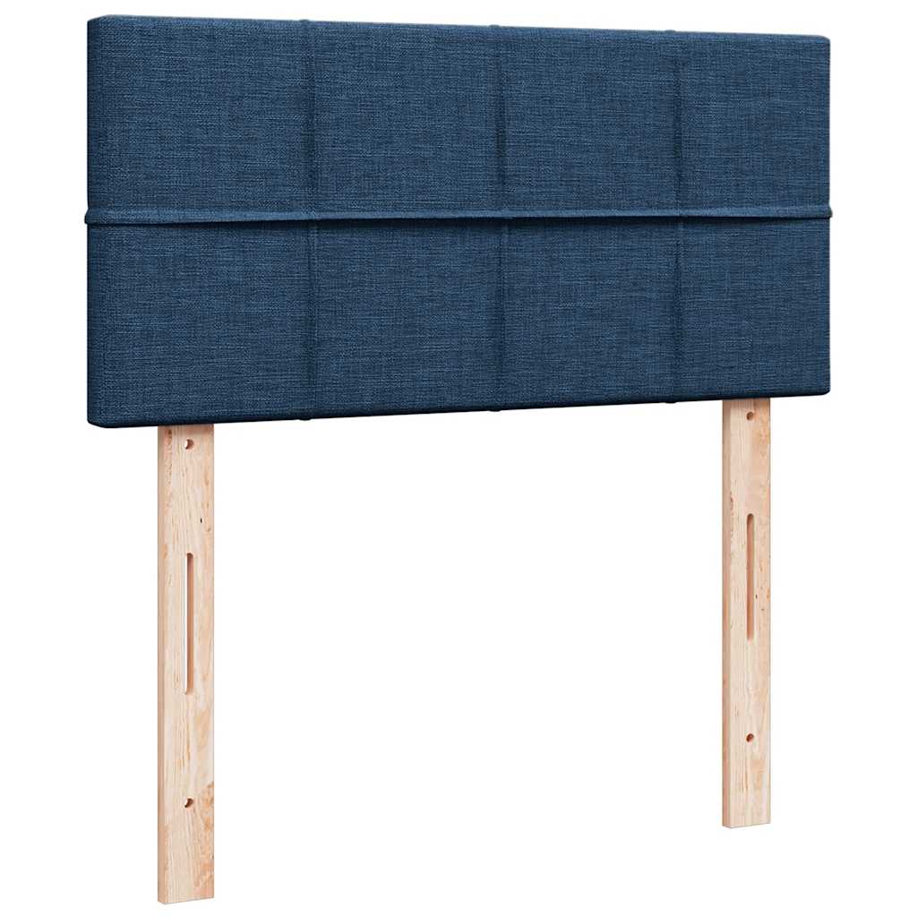 Otomanski krevet s madracem i LED plavi 90x200 cm tkanine