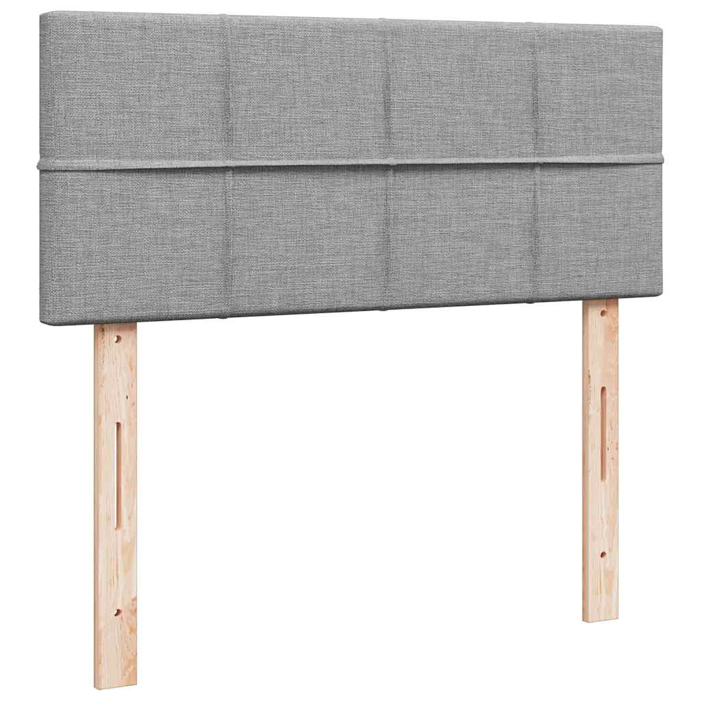 Otomanski krevet s madracem svjetlosivi 120x190 cm tkanine