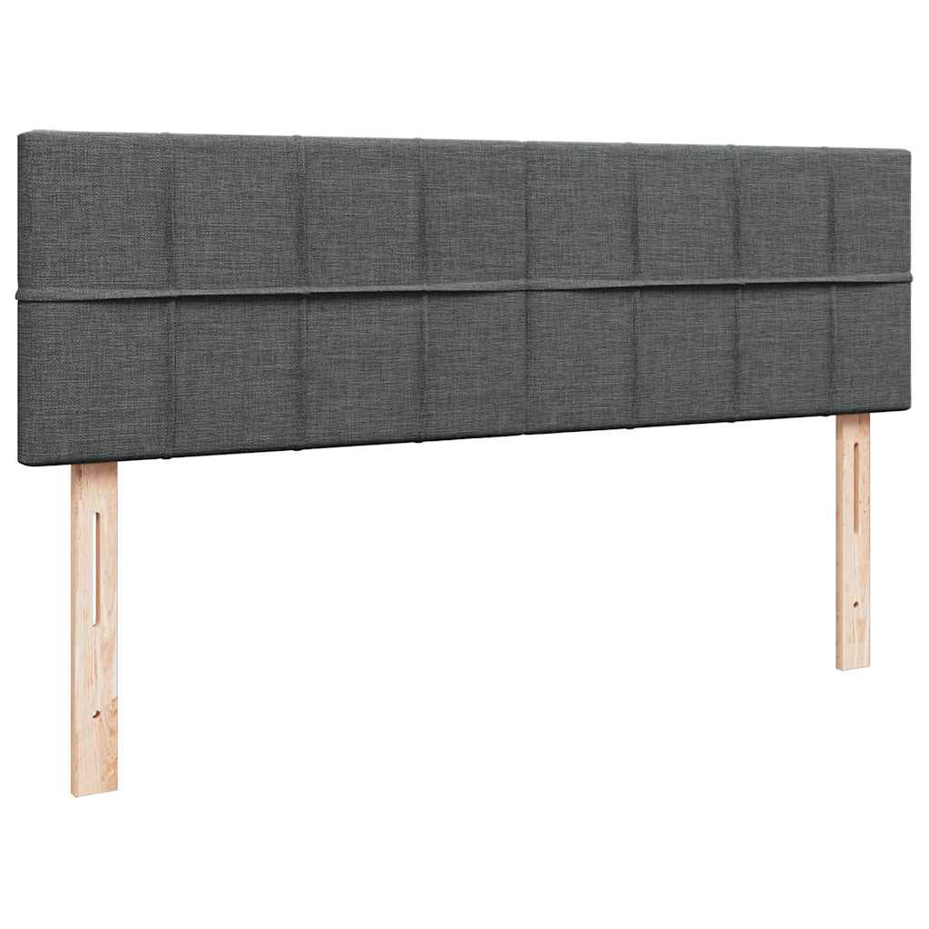 Otomanski krevet s madracem i LED tamnosivi 160x200cm tkanine
