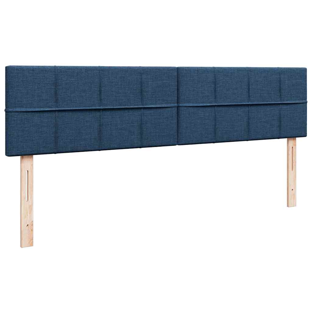 Otomanski krevet s madracem i LED plavi 160x200cm tkanine