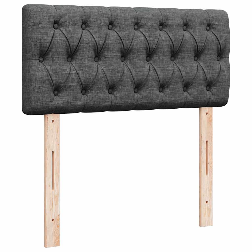 Otomanski krevet s madracem i LED tamnosivi 80x200cm tkanina