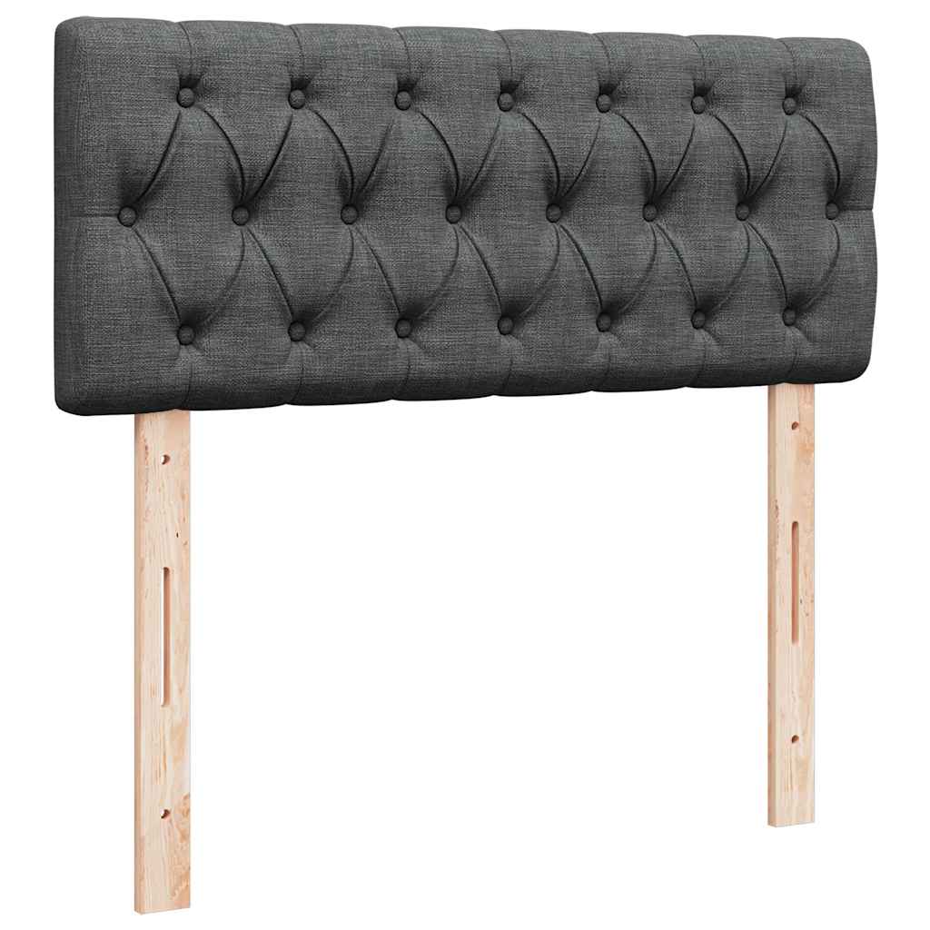 Otomanski krevet s madracem i LED tamnosivi 120x200 cm tkanine
