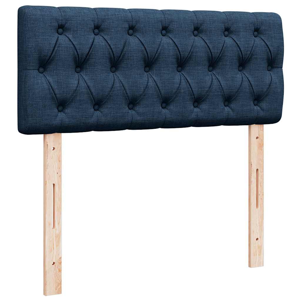 Otomanski krevet s madracem i LED plavi 120x200 cm tkanine