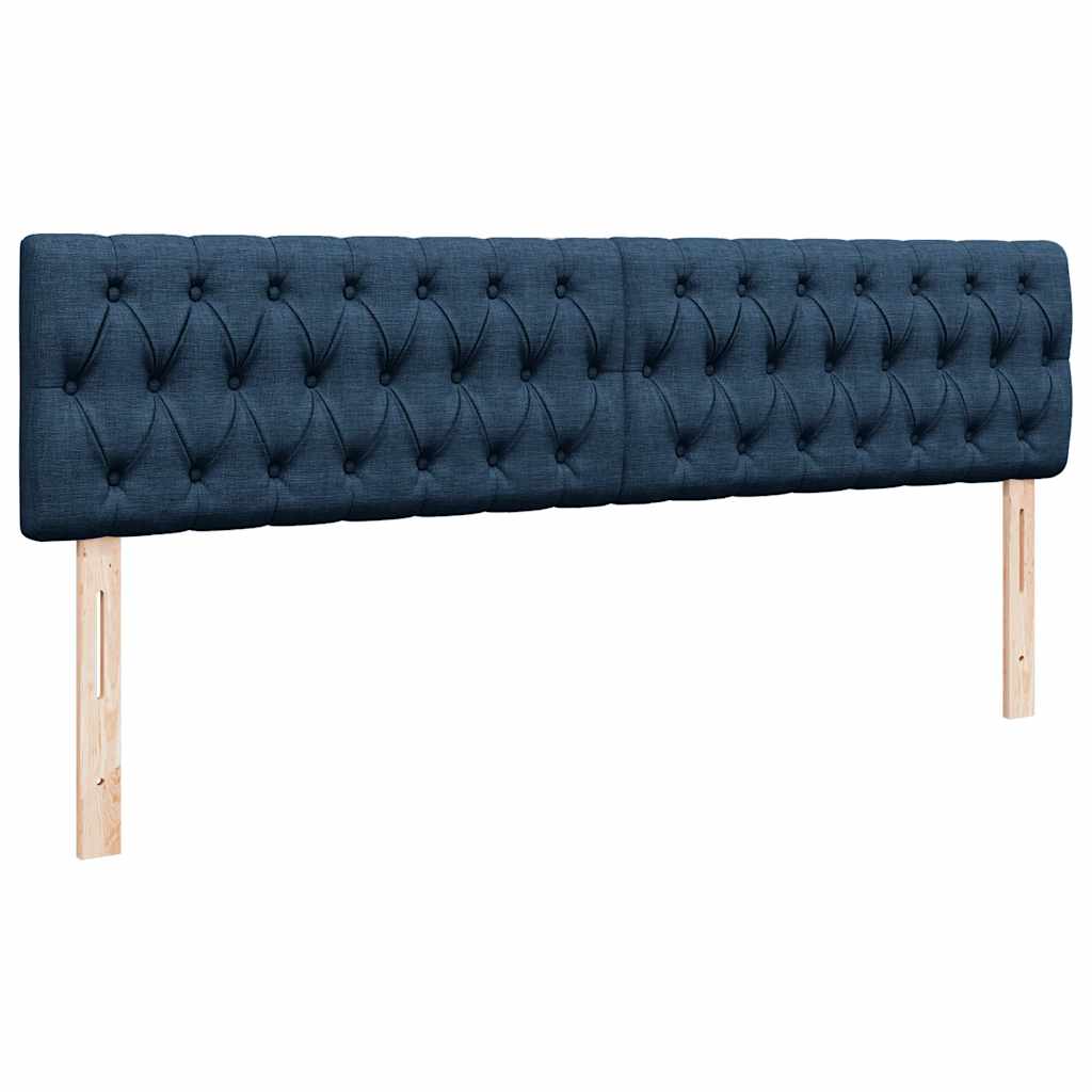 Otomanski krevet s madracem i LED plavi 160x200cm tkanine